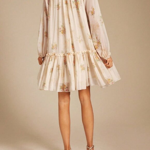 Multicolor Boho Romantic Elegant Women's Floral Loose Dress - Picture 2 of 7